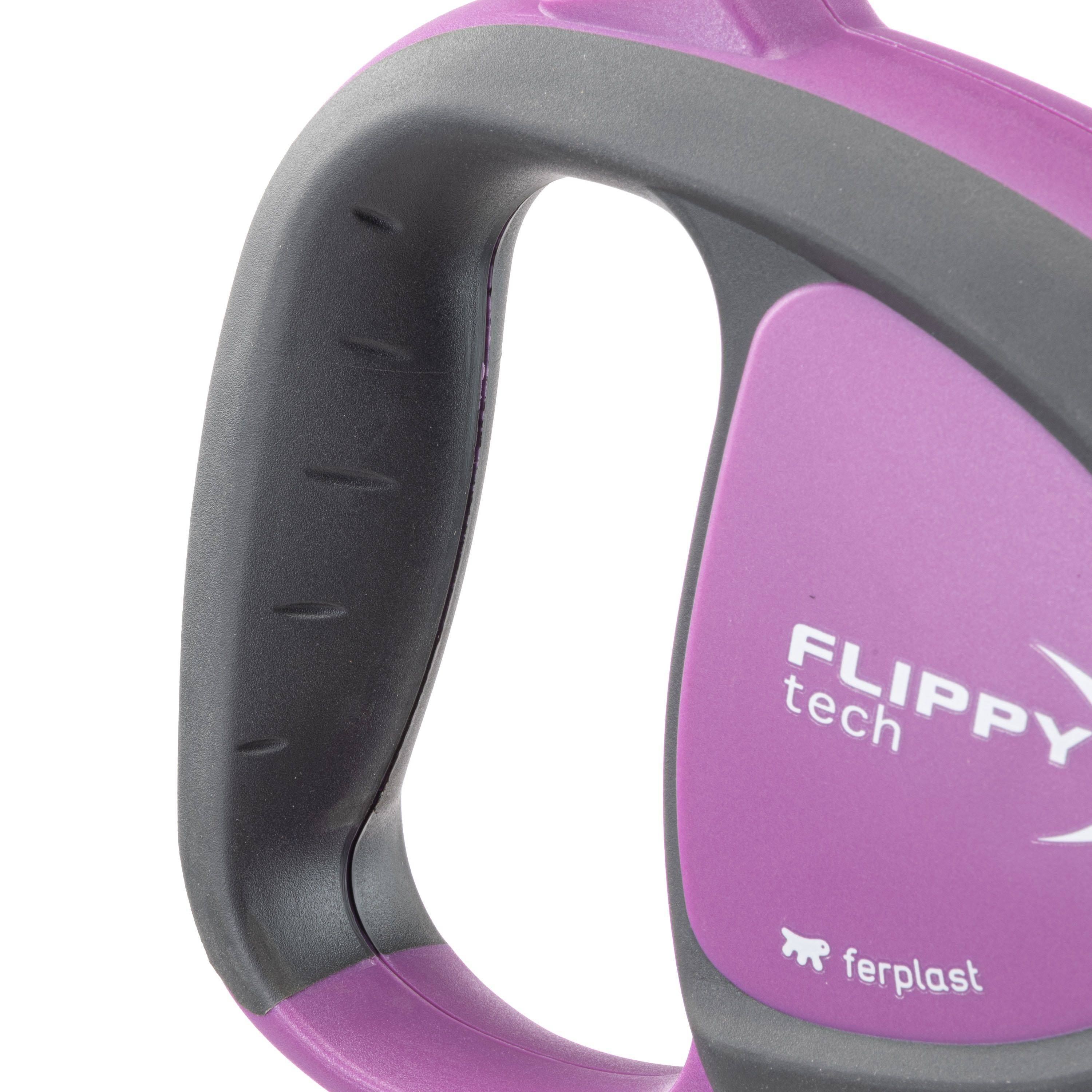 Ferplast - Ferplast Laisse Chien Enrouleur FLIPPY TECH, Laisse pour Grands Chiens jusqu'à 50 Kg. Sangle Extensible max 5 m. Bouton de verrouillage et de - Imagen 4