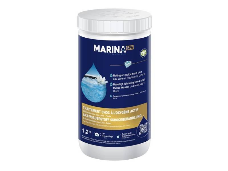 Choc à l'oxygène actif sans chlore pour spa 1,20 kg - Marina Spa - Imagen 2