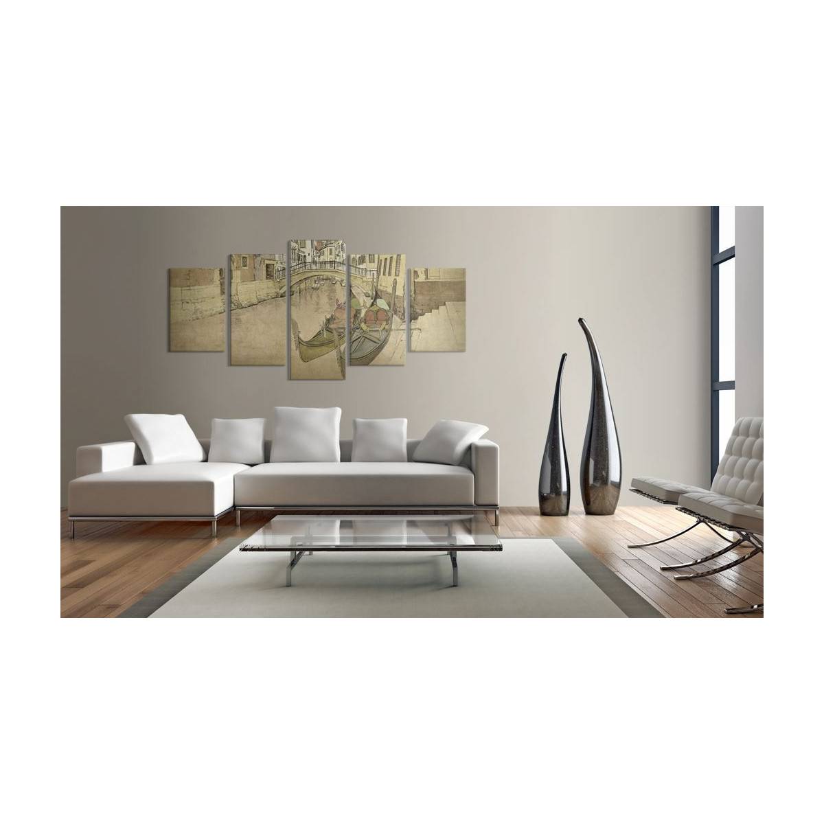 Tableau Imprimé "Venise & Gondoles" 100 x 200 cm - Imagen 2