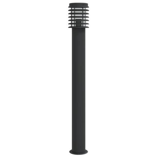 3 pcs Lampadaires de jardin - Lampadaires d'extérieur noir 110 cm acier inoxydable - Image 6