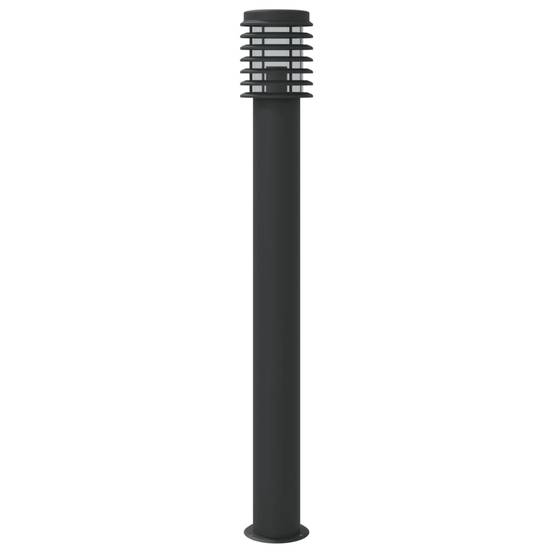 3 pcs Lampadaires de jardin - Lampadaires d'extérieur noir 110 cm acier inoxydable - Image 5