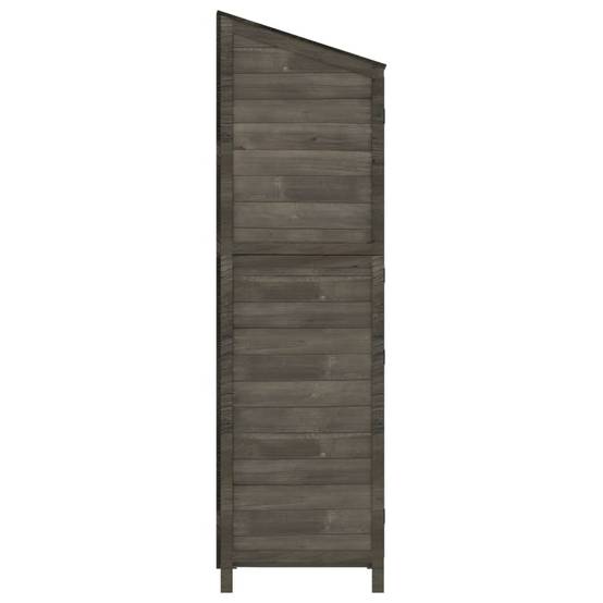Abri de jardin 0.29m² - Cabane de jardin - Remise de jardin Anthracite 55x52x174,5 cm Bois de sapin solide MAISON CHIC - Image 5