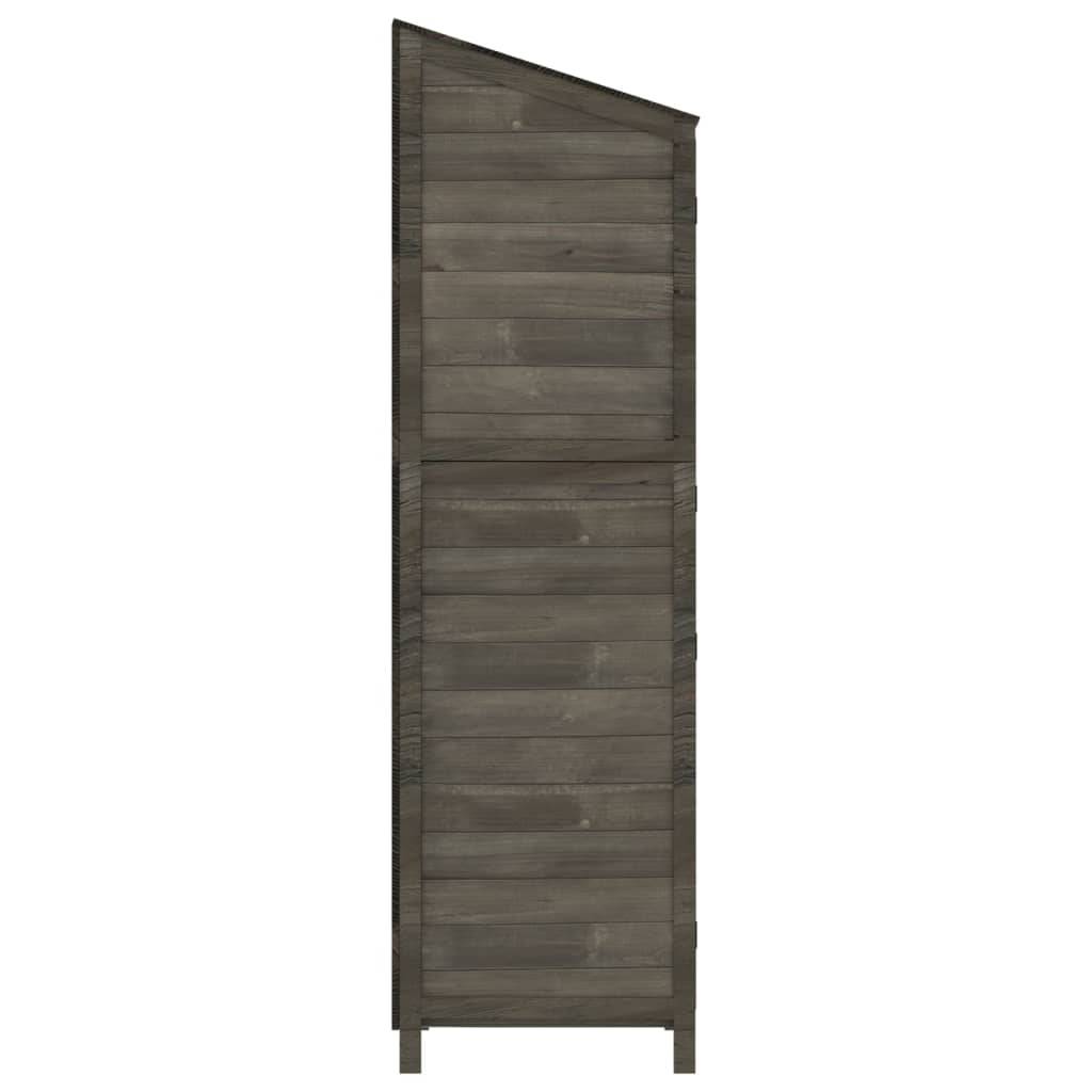 Abri de jardin 0.29m² - Cabane de jardin - Remise de jardin Anthracite 55x52x174,5 cm Bois de sapin solide MAISON CHIC - Image 5