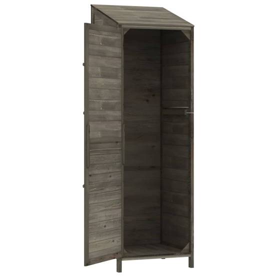 Abri de jardin 0.29m² - Cabane de jardin - Remise de jardin Anthracite 55x52x174,5 cm Bois de sapin solide MAISON CHIC - Image 7