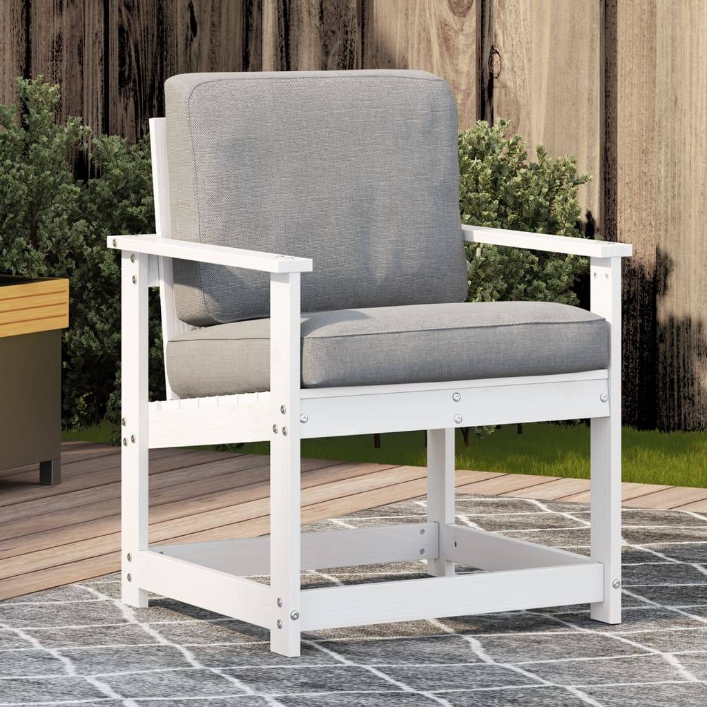 Vidaxl - Chaise de jardin blanc 62x56x77 cm bois de pin massif vidaXL 832626 - Image 1