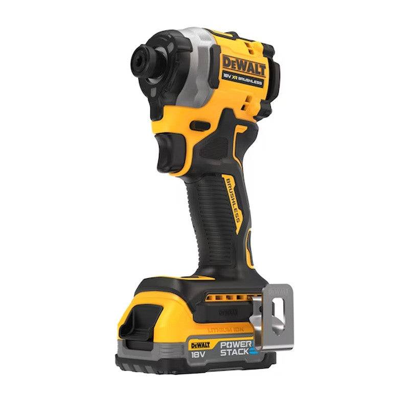 Kit 2 outils DEWALT 2 batteries 18V 5Ah POWERSTACK Perceuse à percussion DCD805 + Visseuse à chocs DCF850 - DCK2050H2T-QW - Image 2