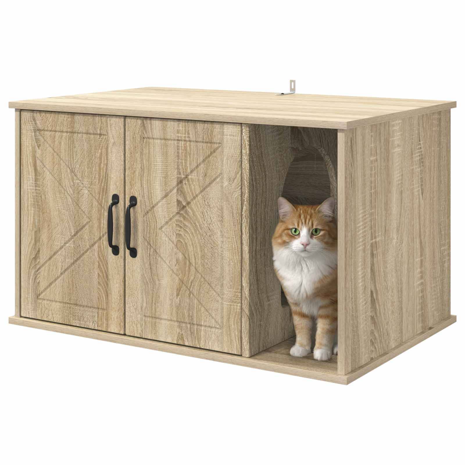 Chatiere bois marron  85 x 55 x 50,5 cm  - Prolenta premium p369.8 - Image 3
