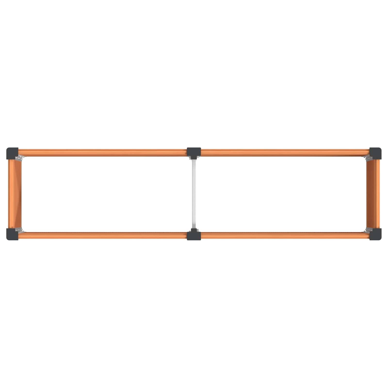 ComfortXL - Jardinière surélevée WPC aluminium jardin terrasse potager 200cm marron - ComfortXL Outdoor Living - Image 5