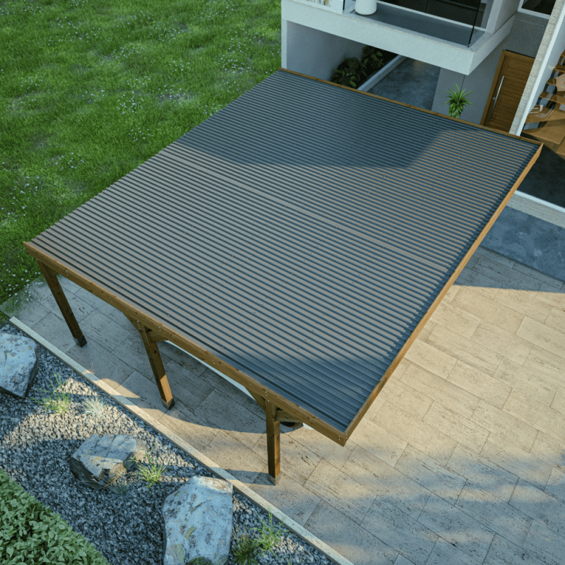 Cerland - CARPORT BOIS 2 VOITURES 30,9M² 6 POTEAUX 12x12 - Image 4