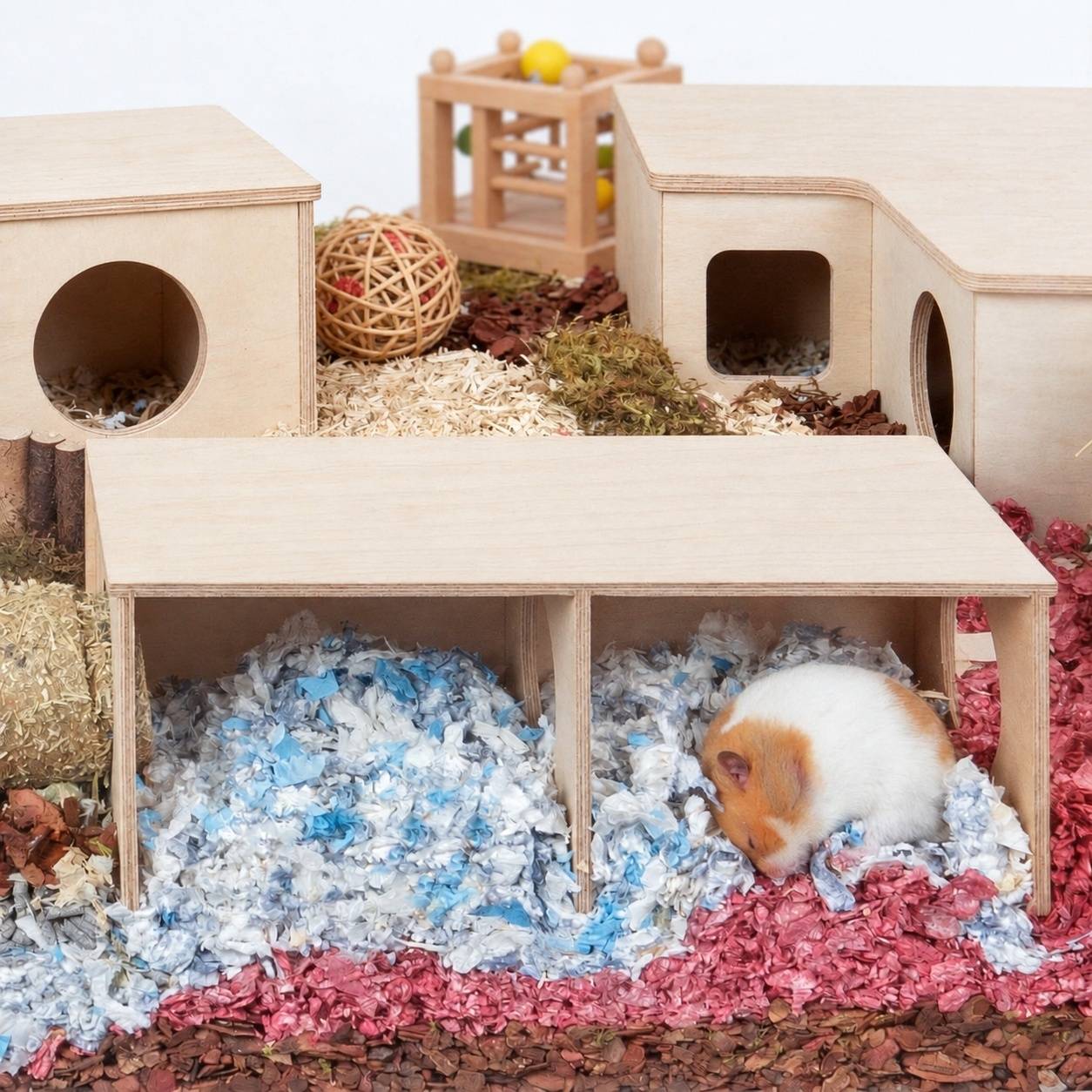 Abri Hamster avec 2 Chambres et Tunnels à Explorer - Image 3