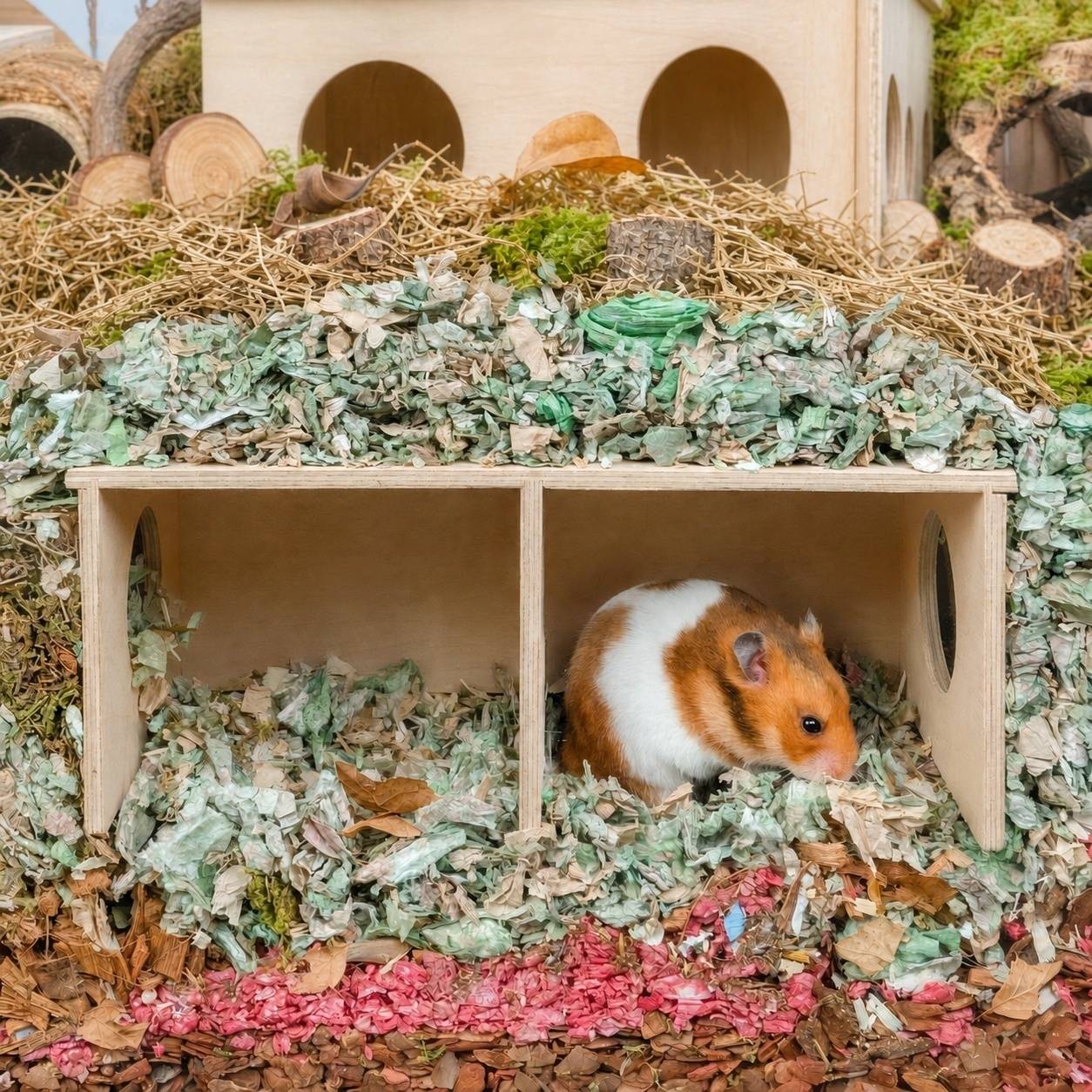 Abri Hamster avec 2 Chambres et Tunnels à Explorer - Image 2