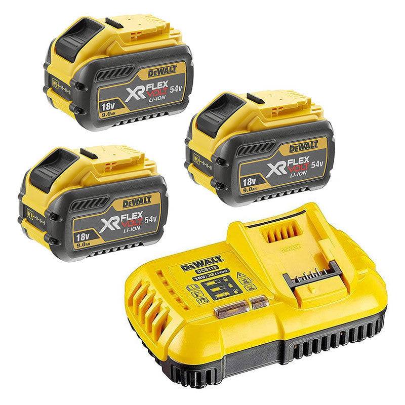 Dewalt - Pack DEWALT DCB118X3-QW FLEXVOLT avec chargeur DCB118 et 3 batteries 9,0 Ah / 54V DCB547 Dewalt - Imagen 1