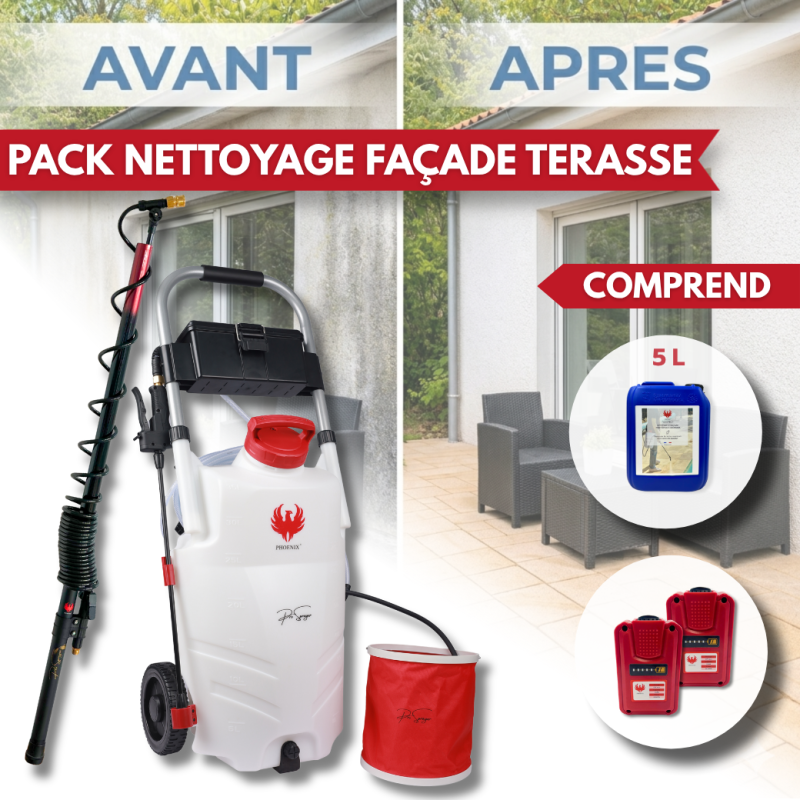 PRO SPRAYER EVO PHOENIX 2 BAT 5,10 OU 20L NET'PRO + perche télescopique EVO 5.4 m - 5 L