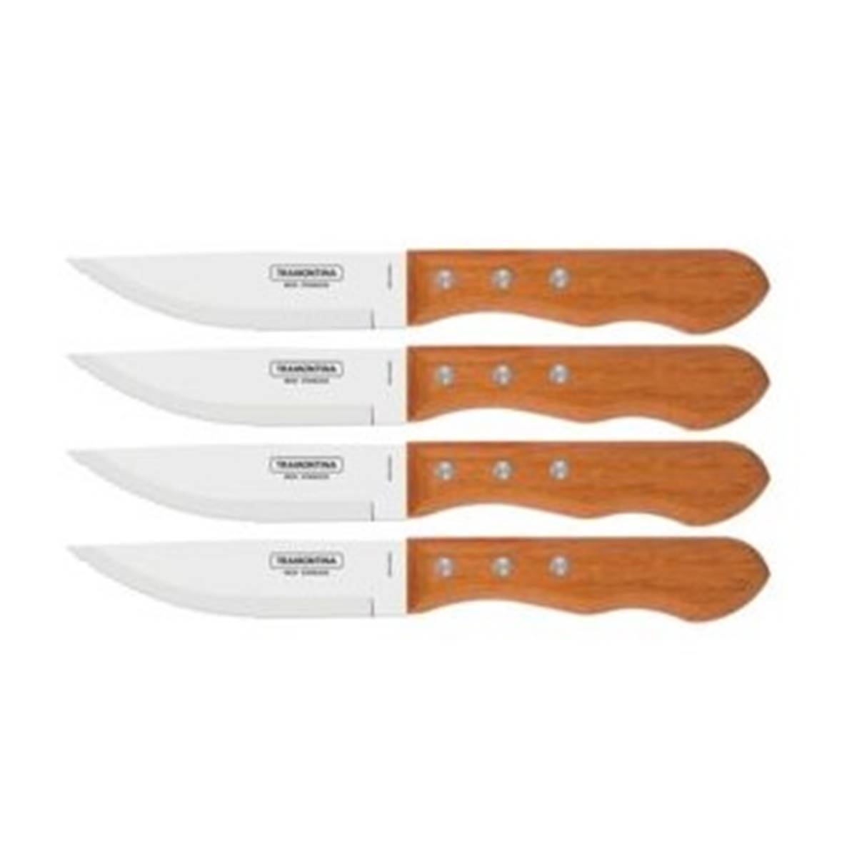 Couteaux à steak Jumbo 4pcs - Inox et bois - Image 1
