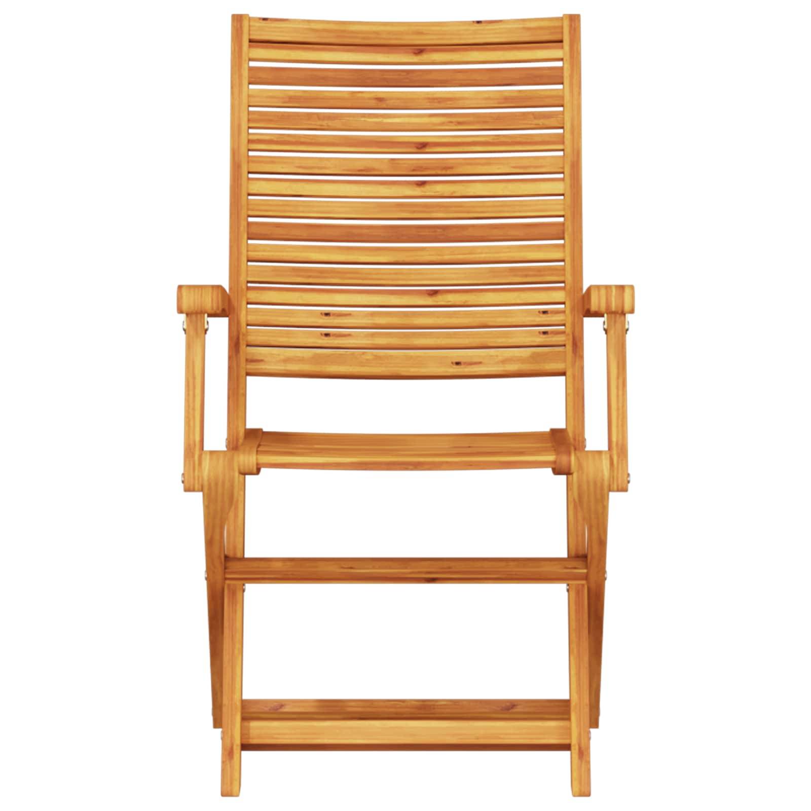 Vidaxl - Ensemble bistro pliant 3 pc Marron Bois d'Acacia Massif vidaXL 3375697 - Image 6