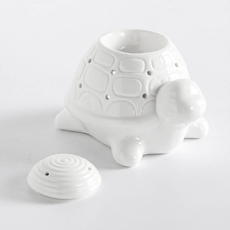 Brûle-Parfum Céramy Franklin 45 ml - Brûleur Fondant Parfumé - Artisanat Contemporain - Statue Tortue - H 11,5 cm - Zen'Arôme - Image 9