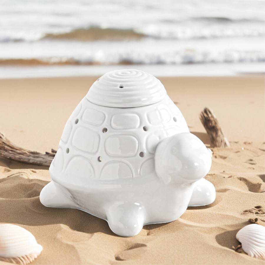 Brûle-Parfum Céramy Franklin 45 ml - Brûleur Fondant Parfumé - Artisanat Contemporain - Statue Tortue - H 11,5 cm - Zen'Arôme - Image 3