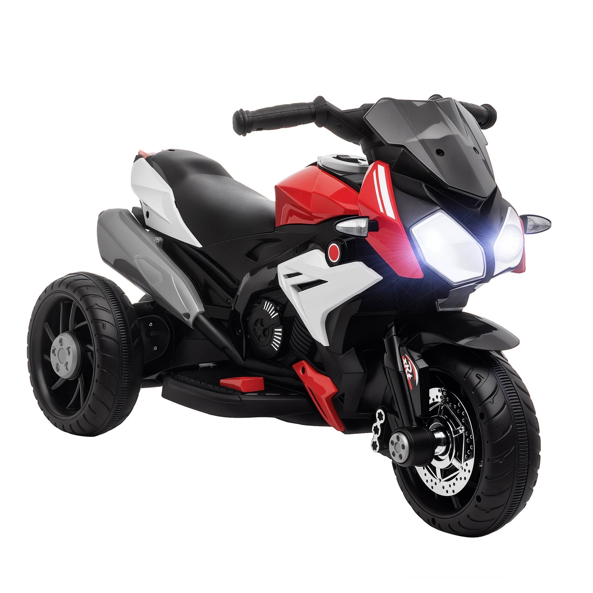 Sans Marque - Moto électrique enfants 3-5 ans 25 kg max lumières musique batterie 6V 3 km/h 86x42x52 cm rouge - Image 1