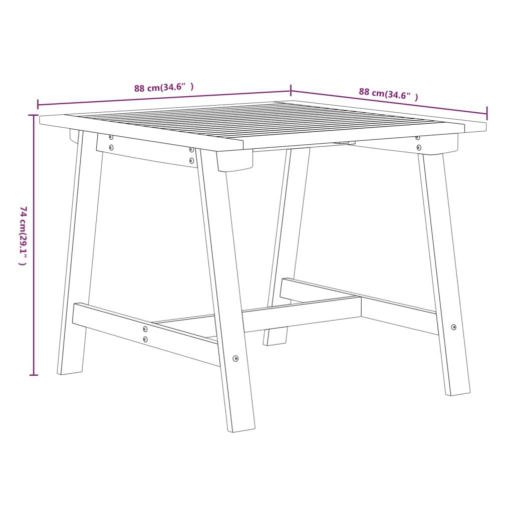 Vidaxl - Ensemble à manger de jardin 3 pcs Bois d'acacia solide vidaXL 3087122 - Imagen 3