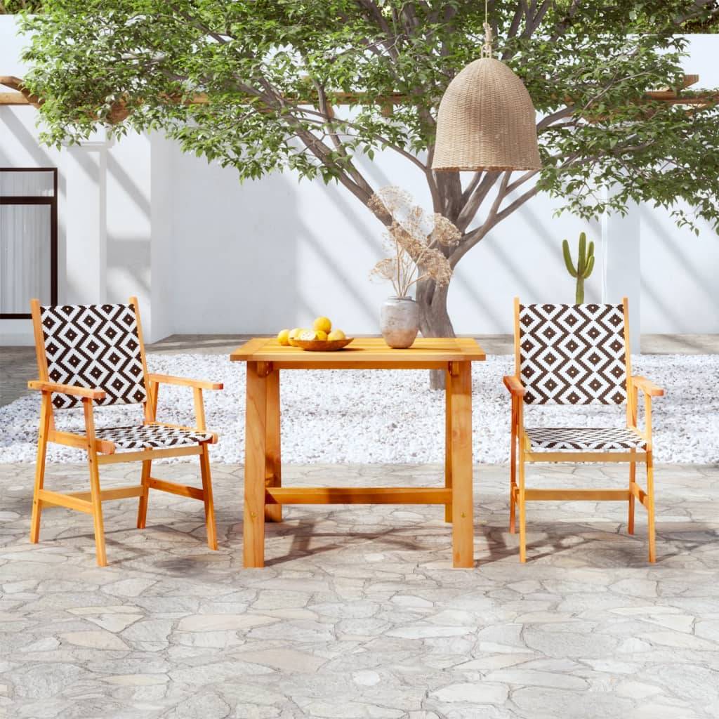 Vidaxl - Ensemble à manger de jardin 3 pcs Bois d'acacia solide vidaXL 3087122 - Imagen 1