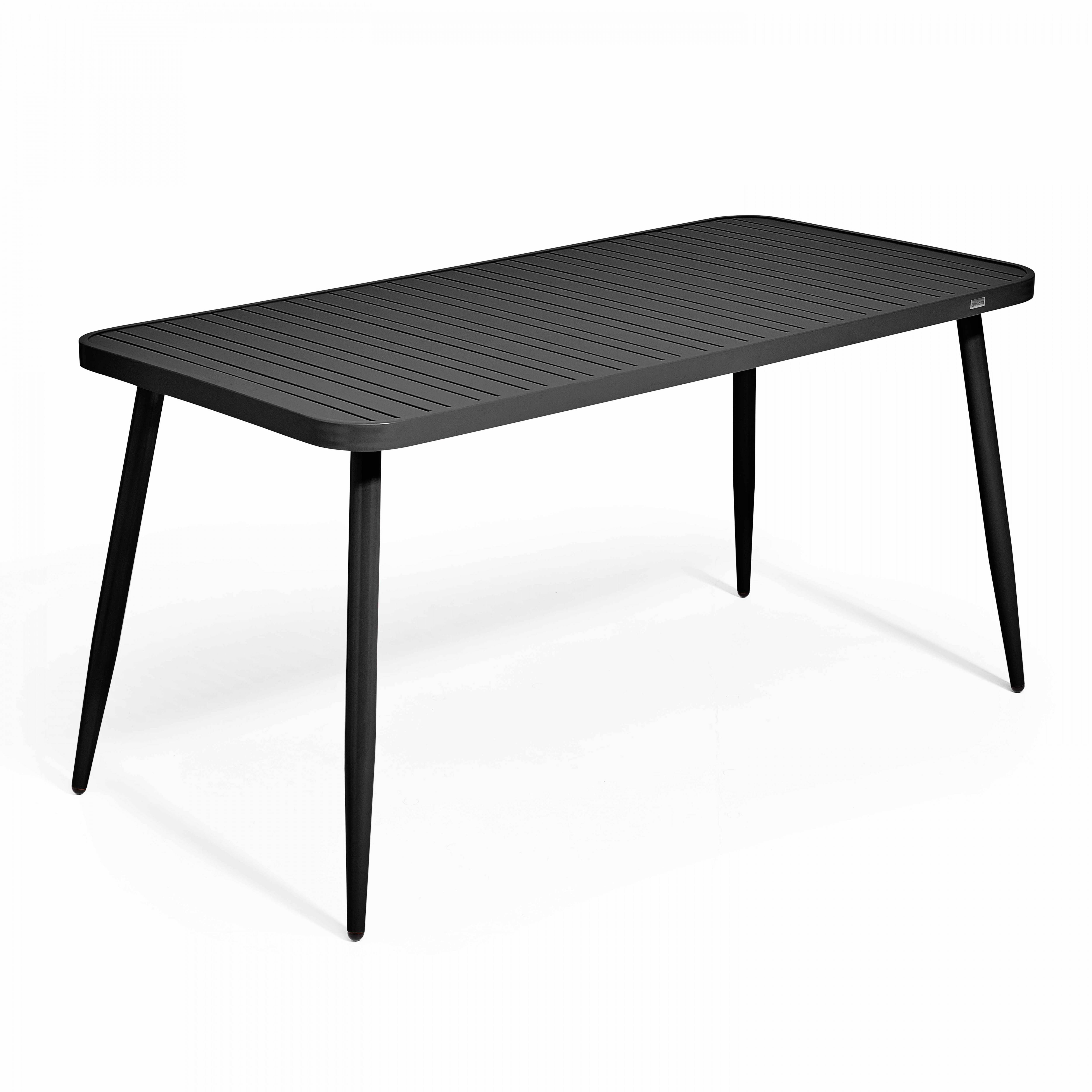 Oviala - Ensemble table de jardin et 4 fauteuils en aluminium noir Bristol - Oviala - Imagen 2