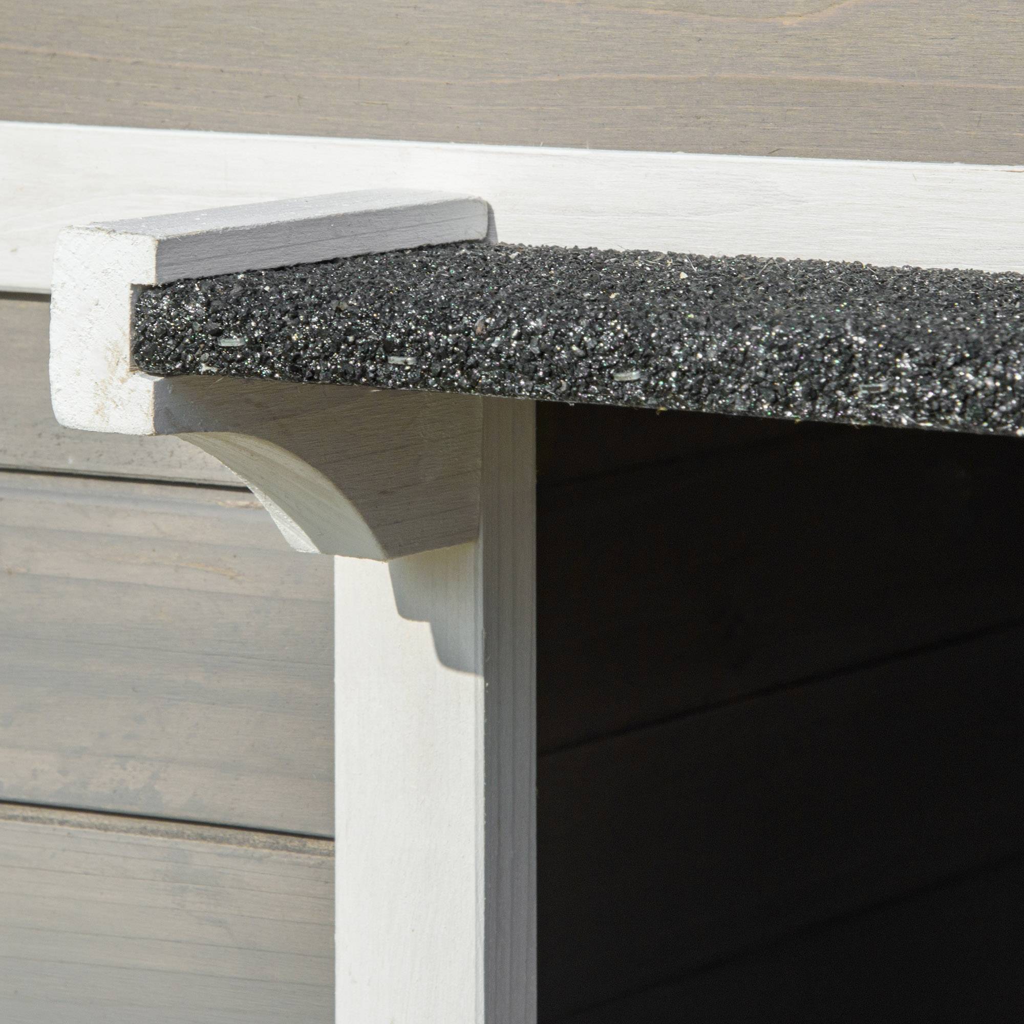 Niche pour chat bois gris et blanc 115 x 66.5 x 74.7 cm - PANGIVO - Image 10