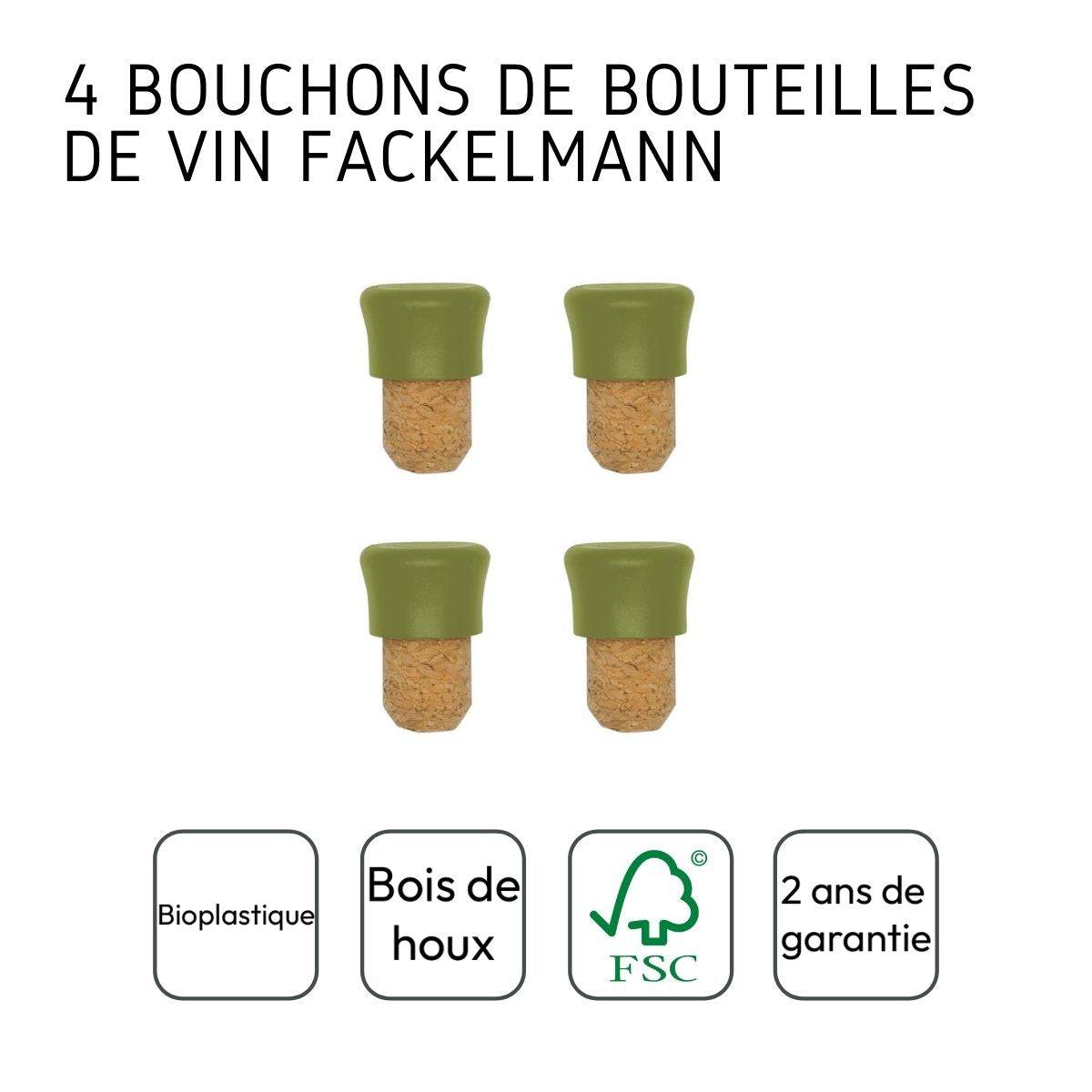 Lot de 4 bouchons en liège Fackelmann Gamme Zéro - Image 4