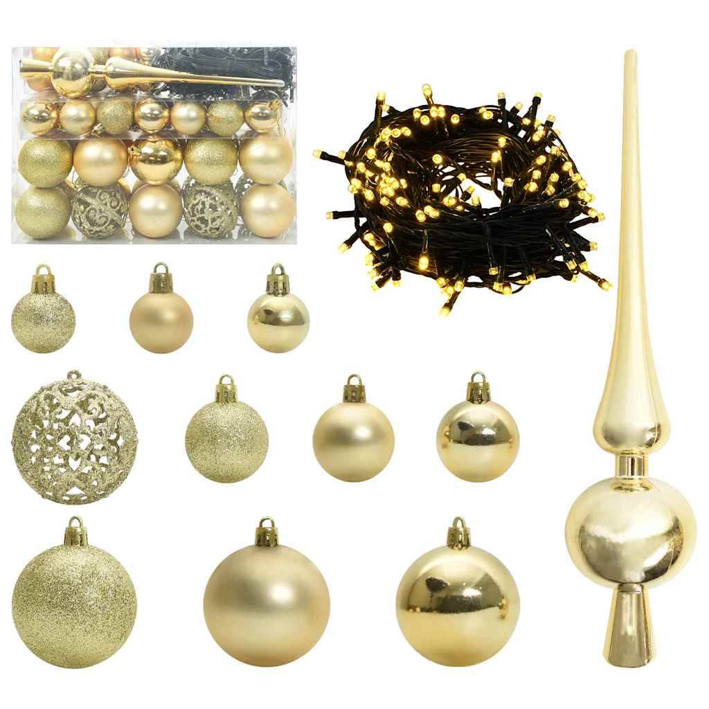 Sapin de Noël | Arbre de Noël avec 150 LED avec support Vert 120 cm PE Maison Chic - Image 6