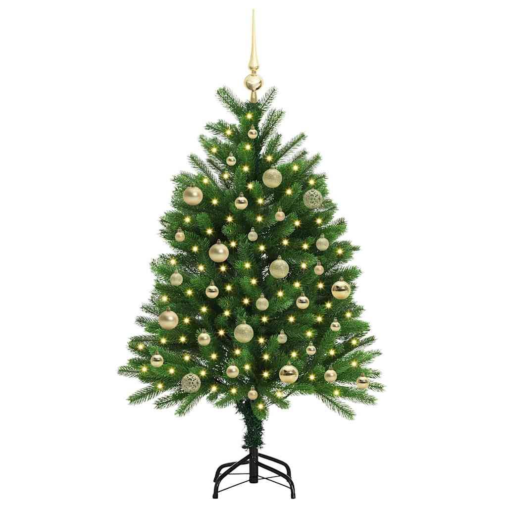 Sapin de Noël | Arbre de Noël avec 150 LED avec support Vert 120 cm PE Maison Chic - Image 3