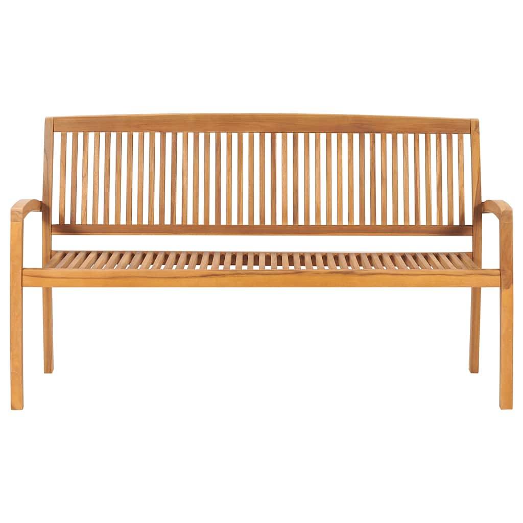 PANGIVO - Banc de jardin bois de teck naturel 159 x 57.5 x 90 cm, Poids:31.94kg - PANGIVO - Image 3