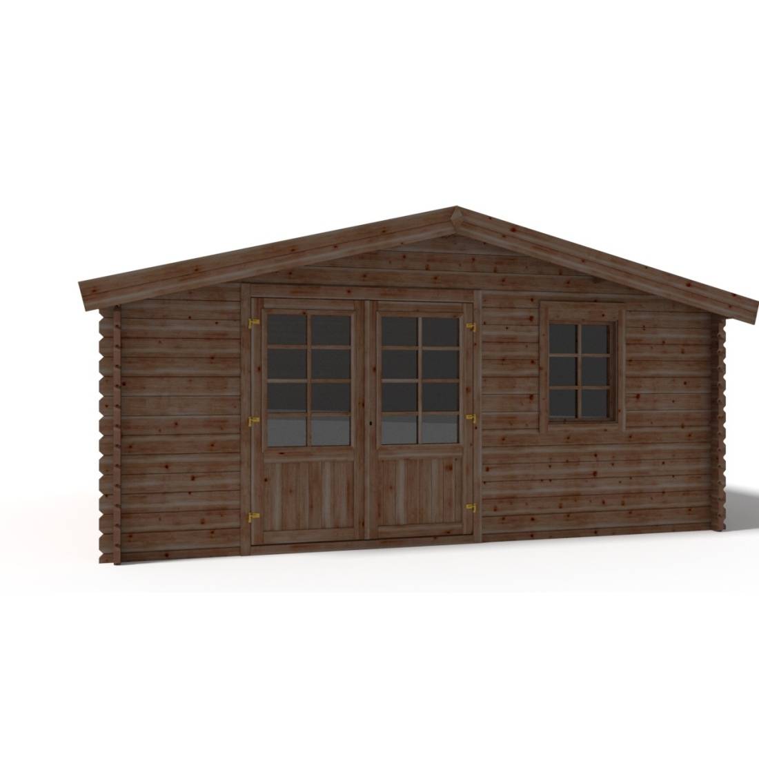 Altanka - Abri de jardin bois marron 20 m² ep. 45 mm - Altanka - Imagen 6
