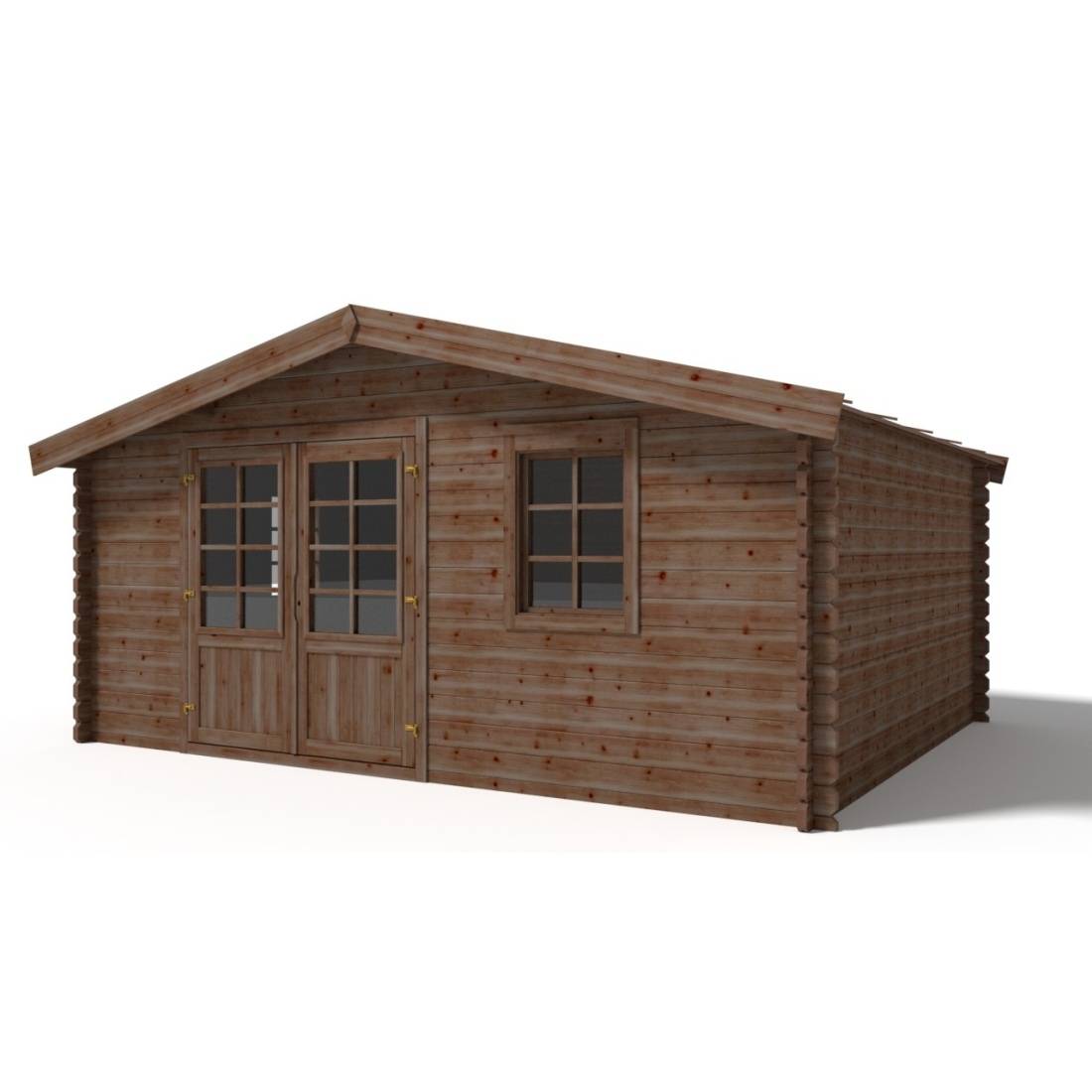 Altanka - Abri de jardin bois marron 20 m² ep. 45 mm - Altanka - Imagen 2