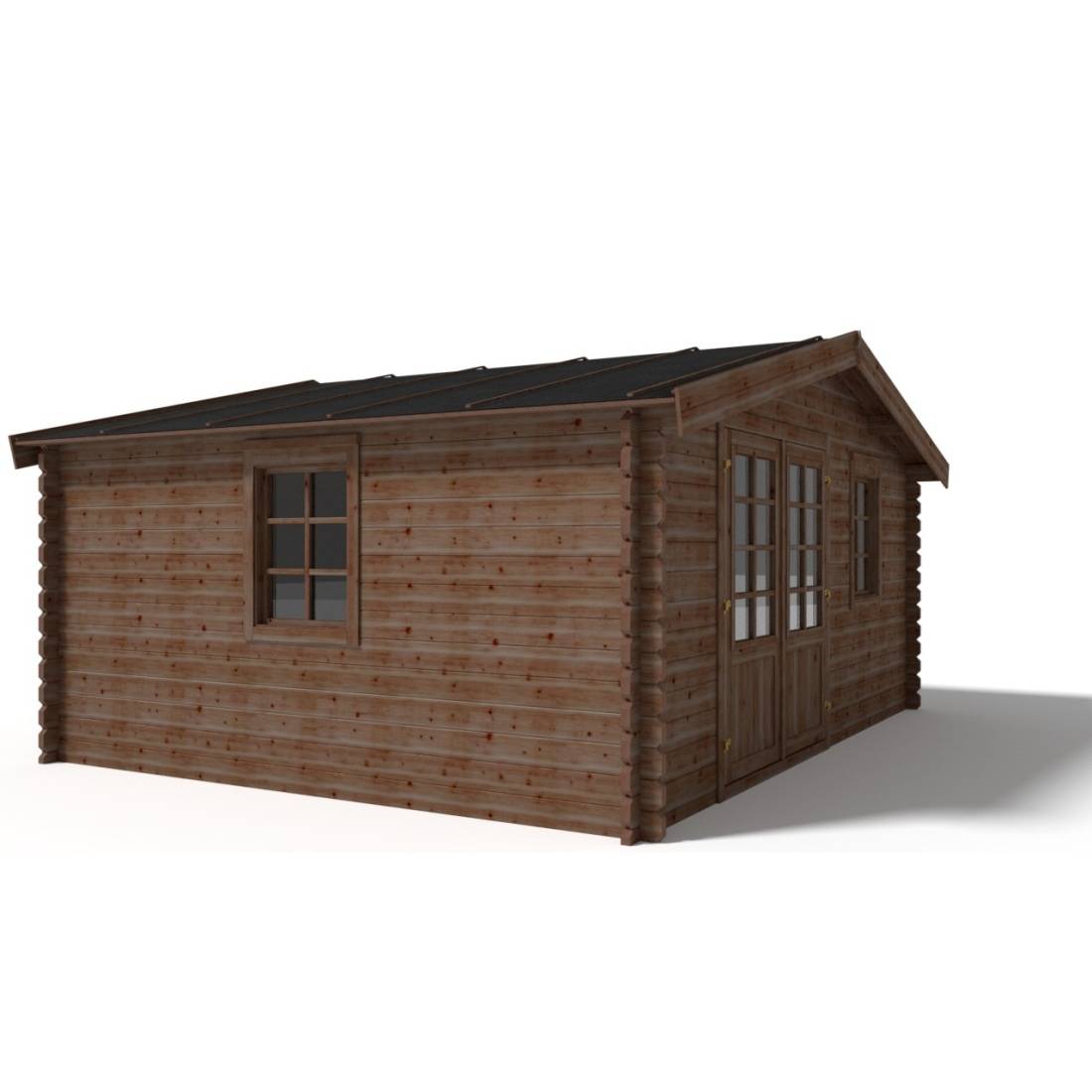 Altanka - Abri de jardin bois marron 20 m² ep. 45 mm - Altanka - Imagen 7
