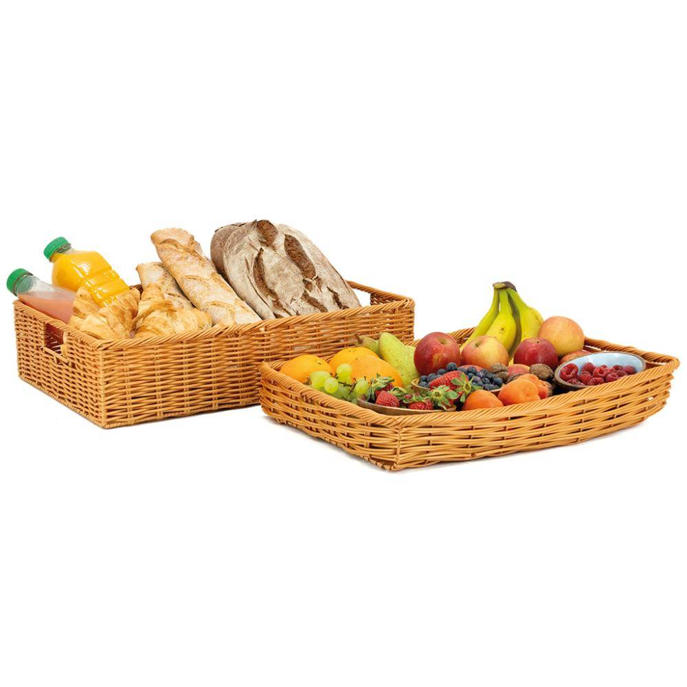 Aubry Gaspard - Panière en rotin synthétique avec passe-main Longueur 40cm Aubry Gaspard - Imagen 4