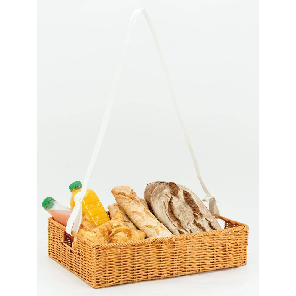 Aubry Gaspard - Panière en rotin synthétique avec passe-main Longueur 40cm Aubry Gaspard - Imagen 2