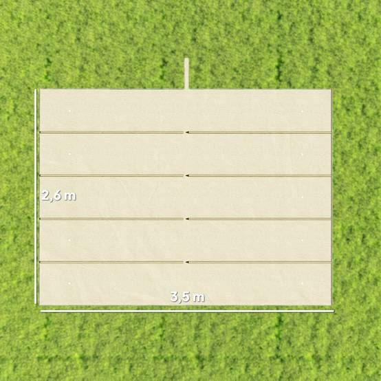 ComfortXL - Toile de Remplacement Pergola 4x3m Polyester Rétractable Anti-UV avec Drainage 350x260 cm Crème - ComfortXL Outdoor Living - Image 5