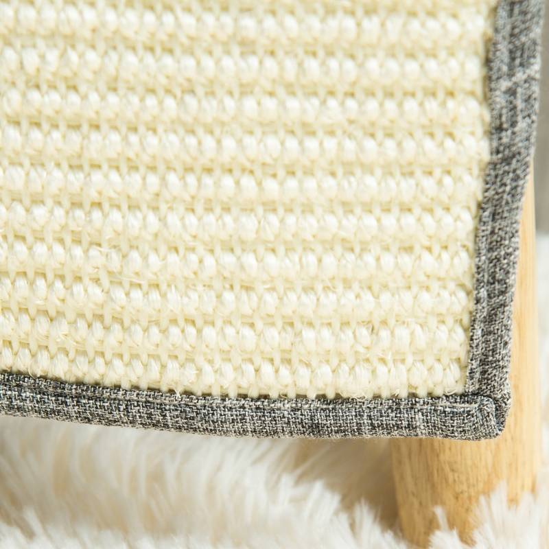 Lot de 2 tapis de griffoir protection canapé intérieur 130 x 45 x 0.3 cm sisal et polyester gris - PANGIVO - Image 8
