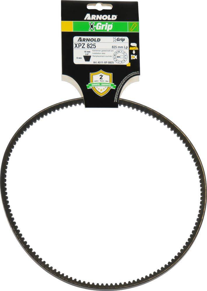 Arnold - Courroie trapézoïdale X-Grip V XPZ 825 pour autoportée et tracteur de jardin Arnold - Imagen 1