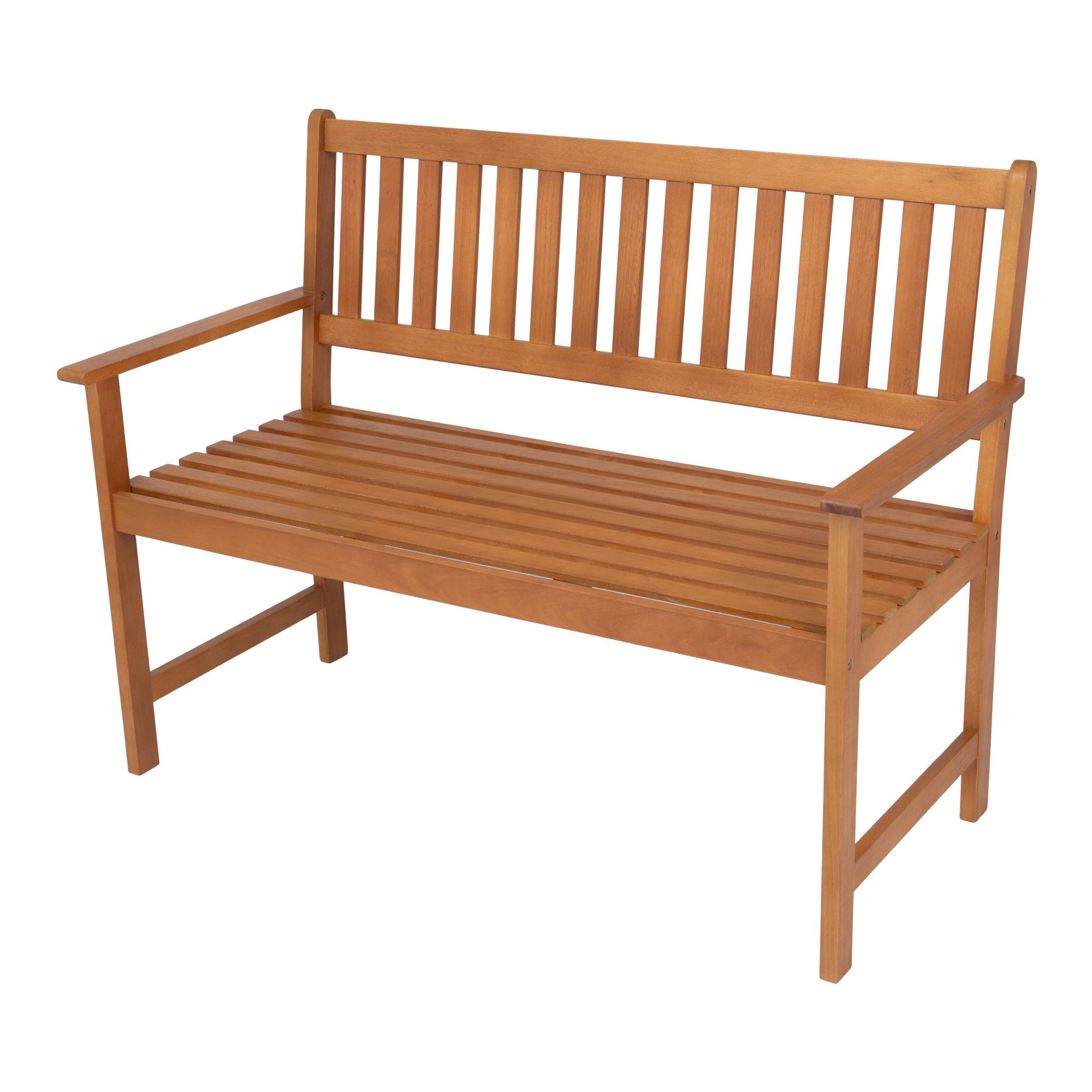 Banc de jardin pour 2 personnes Canzano bois d'eucalyptus 120 x 58 x 90 cm [en.casa] - Imagen 1