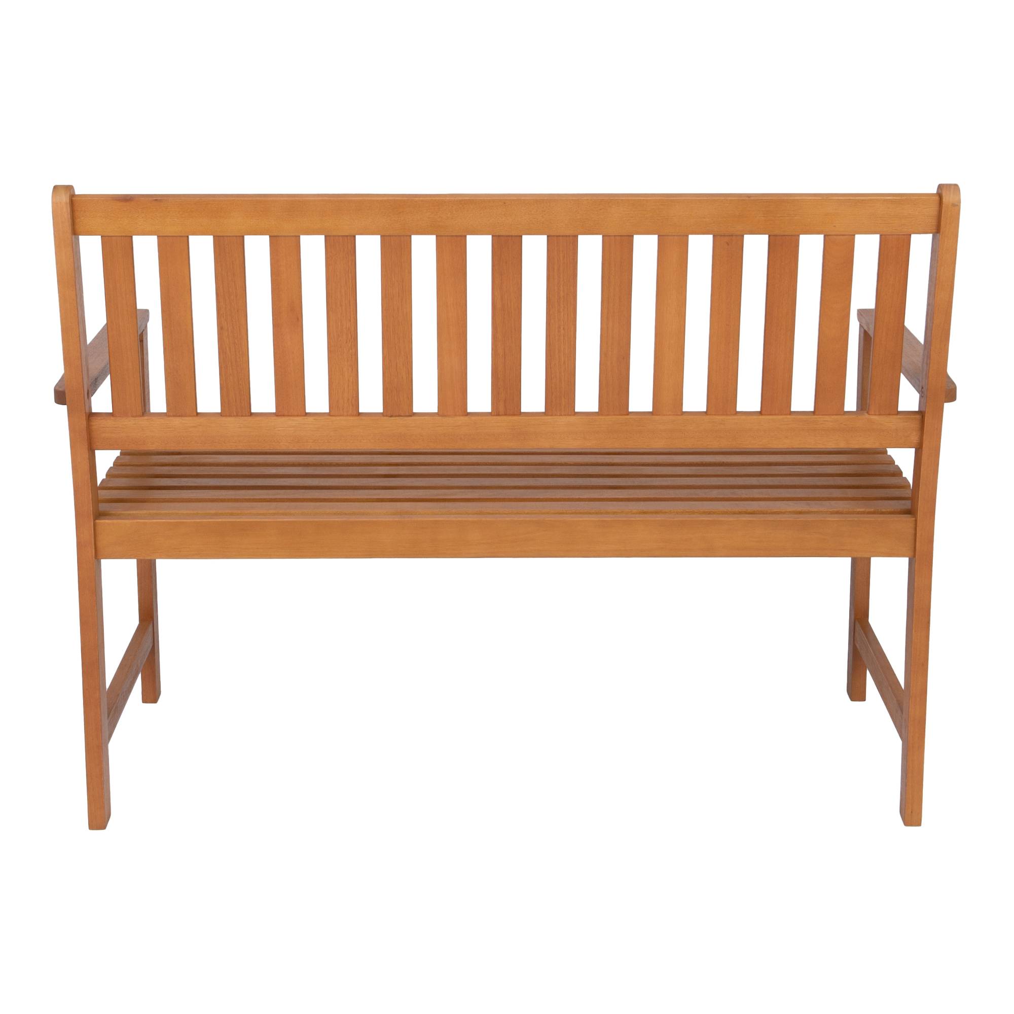 Banc de jardin pour 2 personnes Canzano bois d'eucalyptus 120 x 58 x 90 cm [en.casa] - Imagen 5