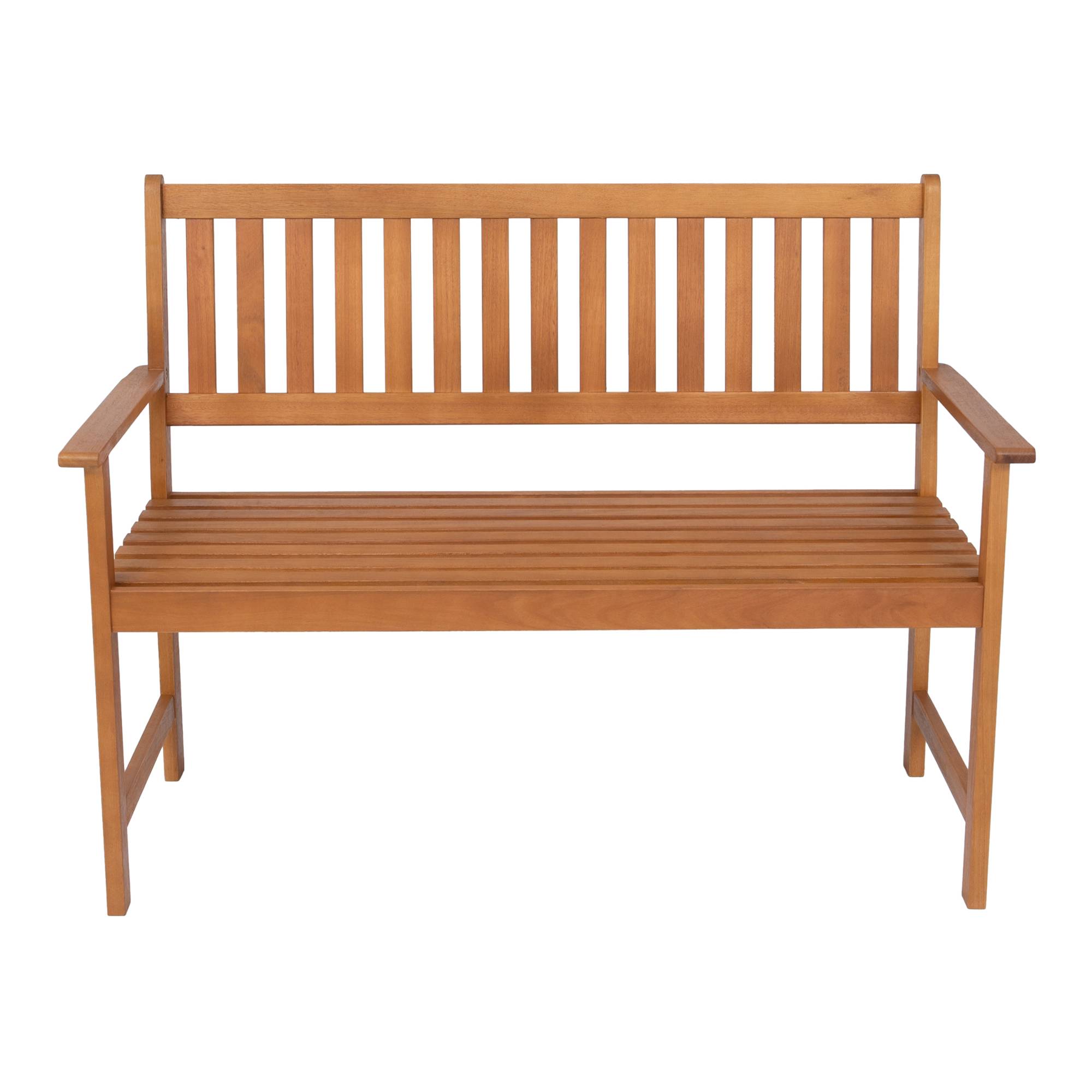 Banc de jardin pour 2 personnes Canzano bois d'eucalyptus 120 x 58 x 90 cm [en.casa] - Imagen 3