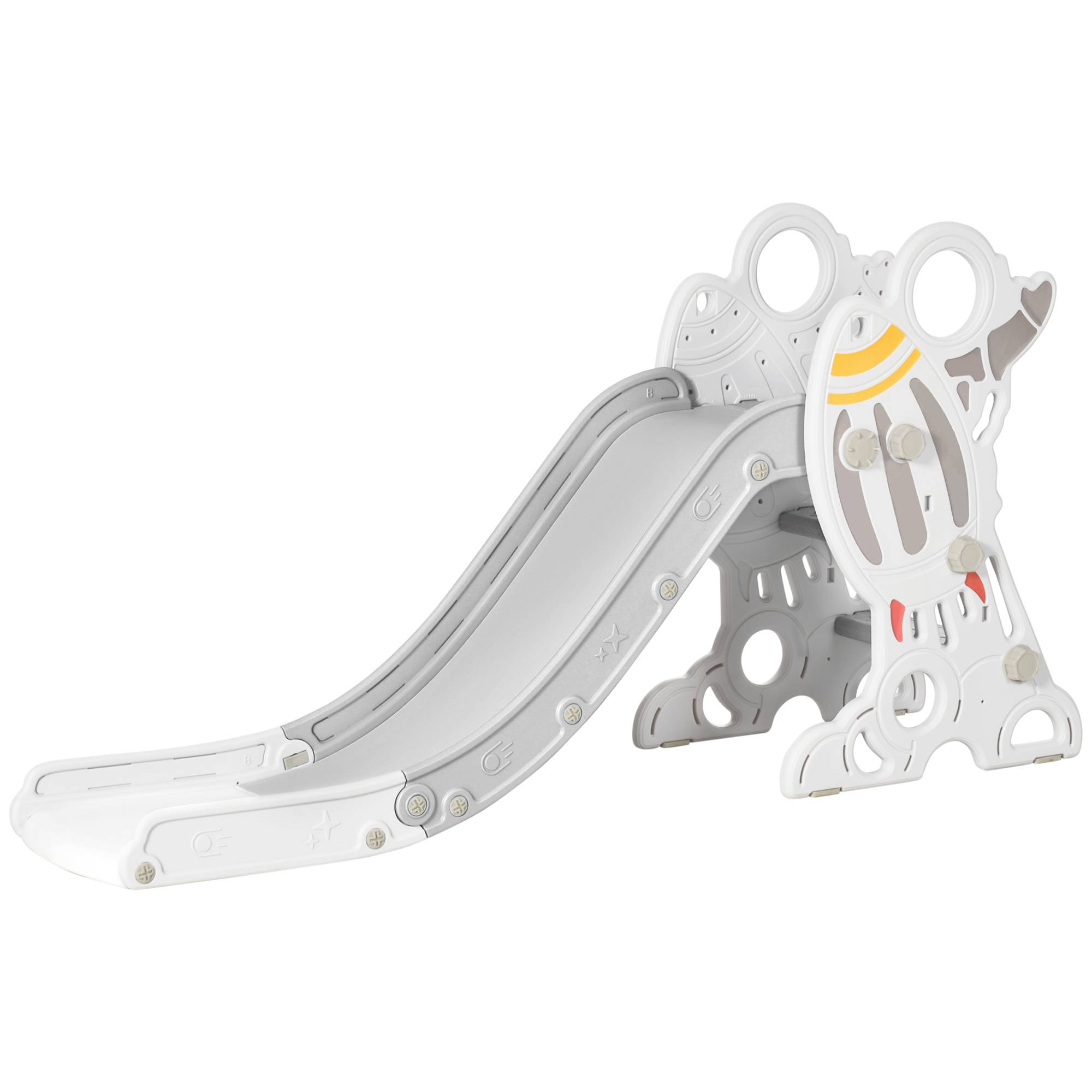Toboggan pour enfants toboggan intérieur pour enfant, de 18 à 36 mois, jusqu'à 30 kg, 157L x 46,5l x 80H cm, gris - Image 2