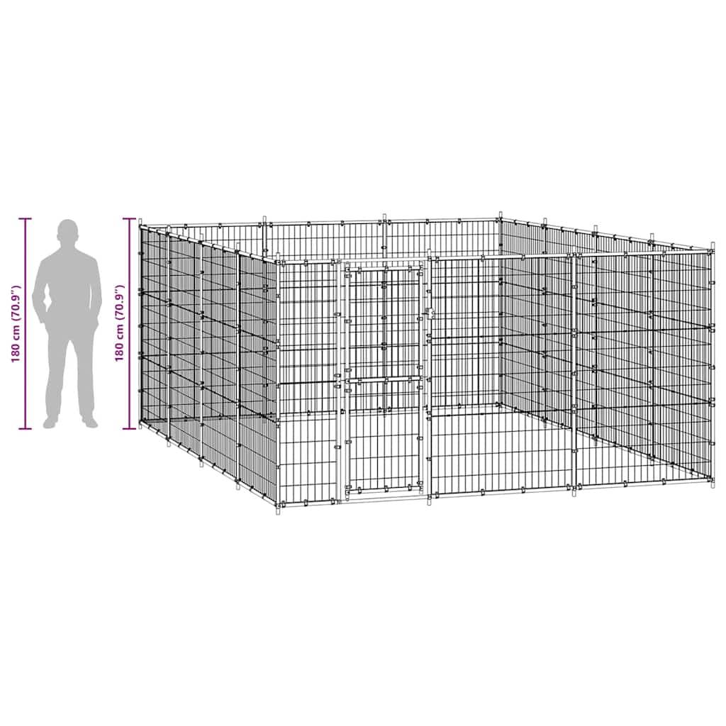 Vidaxl - Chenil extérieur Acier 14,52 m² vidaXL 3082313 - Imagen 8