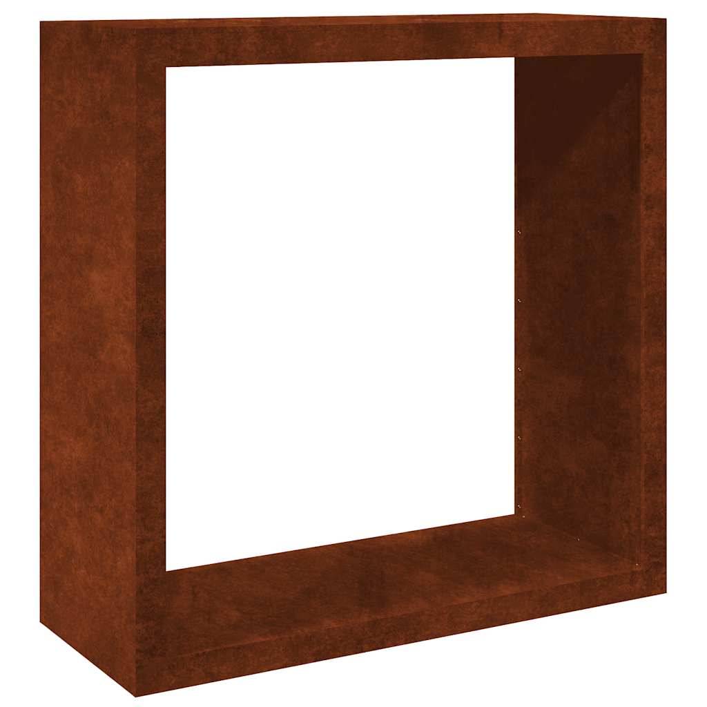 Range-bûches Design Acier Corten Rangement Extérieur Durable 100x40x100cm - ComfortXL Outdoor Living - Image 2
