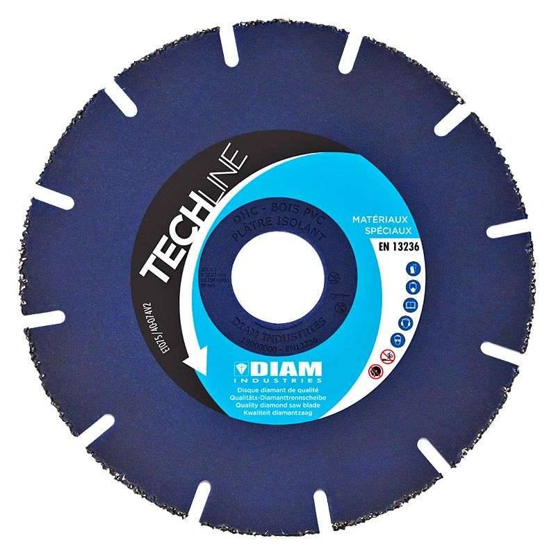 Disque carbure DIAM INDUSTRIES DHC Gamme TECHLINE multi-matériaux - taille Ø 230mm - DIAM INDUSTRIES