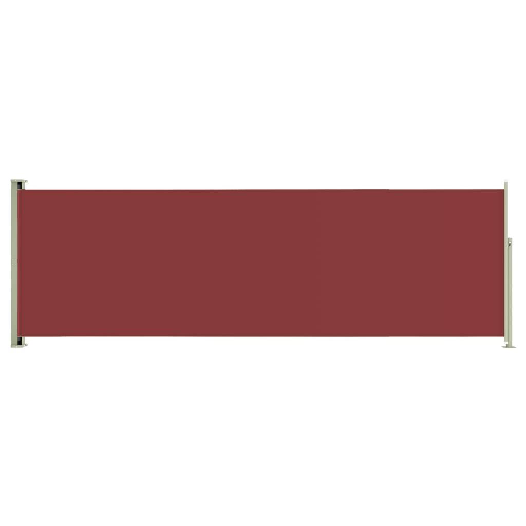 Helloshop26 - Auvent paravent store brise-vue latéral rétractable de patio jardin terrasse balcon protection visuelle écran 200 x 600 cm rouge - Imagen 1