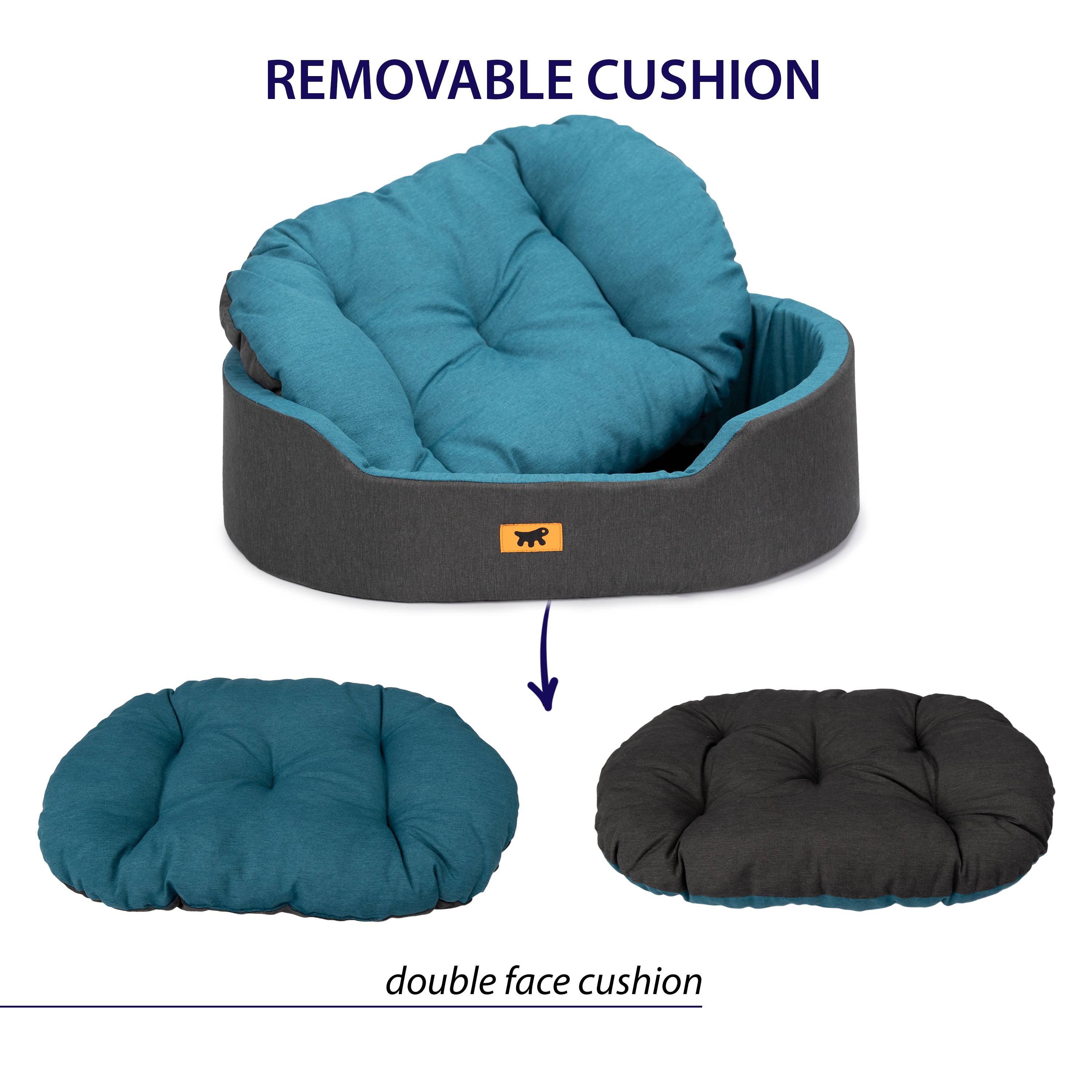 Ferplast - Ferplast Panier Chien Dandy, Coussin Amovible et Lavable, Housse en Coton avec Rembourrage Doux, Idéale Également comme Niche pour Chat, 45 x 35 x H - Imagen 5