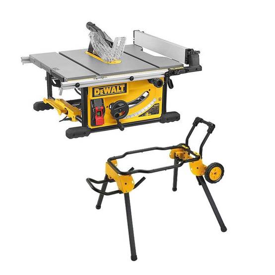 Pack Scie sur table Ø250mm 2000W DEWALT DWE7492-QS avec piètement roulant DWE74911-XJ Dewalt - Image 1
