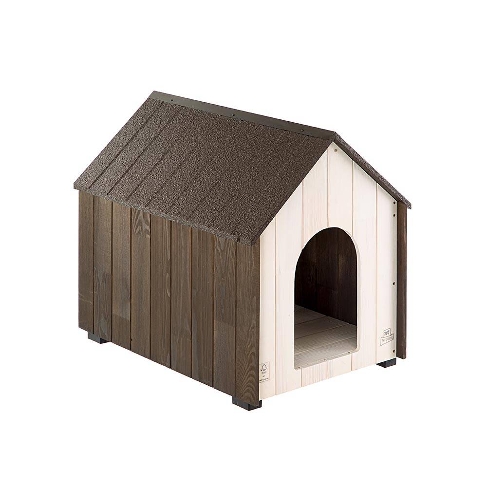 Ferplast - Niche d'extérieur, KOYA SMALL Maison pour Chiens en Bois FSC avec Peinture non Toxique, Trous d'aération, Pieds Isolants - Imagen 1