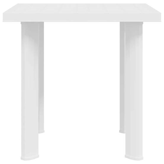 Table de Jardin Rectangulaire Blanche 80x75 cm avec Trou pour Parasol, en Plastique – ComfortXL Outdoor Living - Image 6